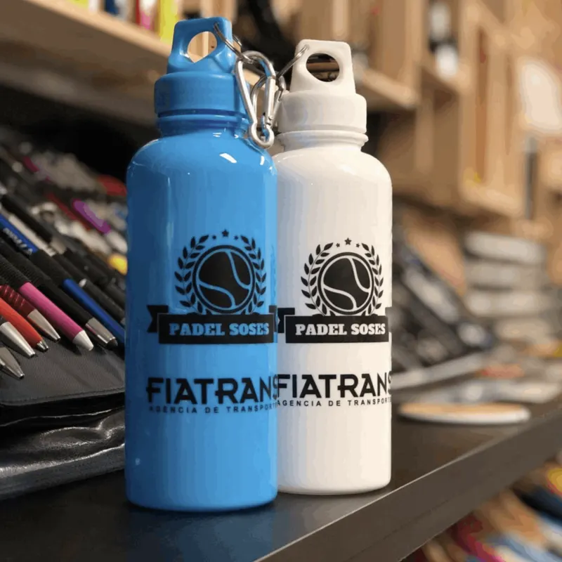 Botellas de aluminio personalizadas con la marca del cliente
